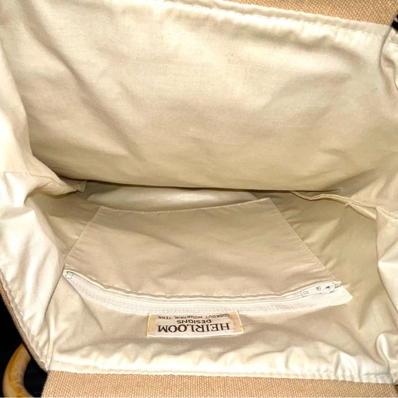 HEIRLOOM DESIGNS LOOKOUT MT, TENN PUFFY BUTTERFLY  AND FLORAL TOTE PURSE - Picture 7 of 12